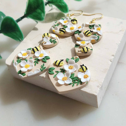 Spring floral earrings