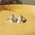 Dangle ghost pumpkin earrings