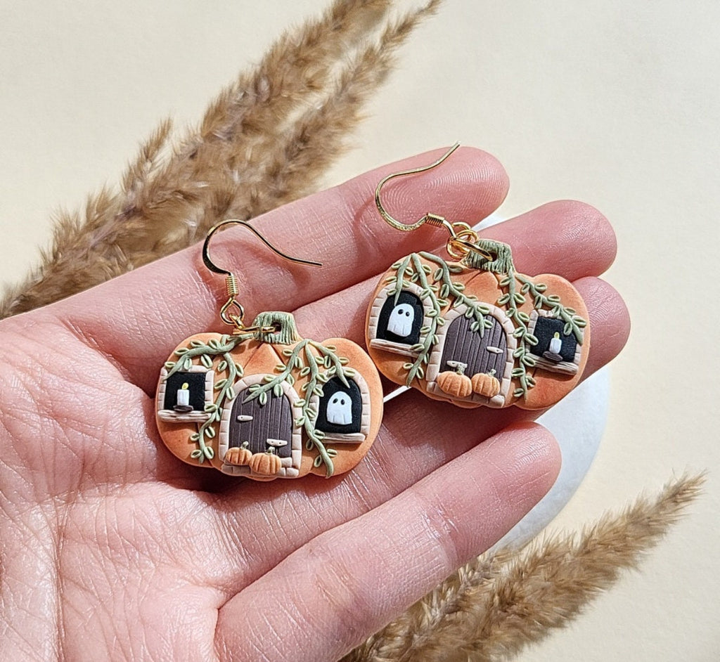 Handmade Halloween earrings ghost 