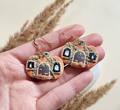 Handmade Halloween earrings ghost