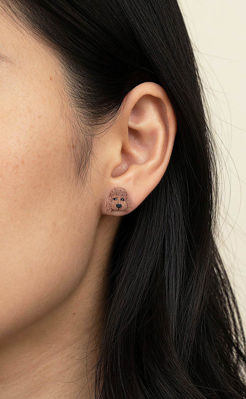 Cute handmade Toy Poodle earrings