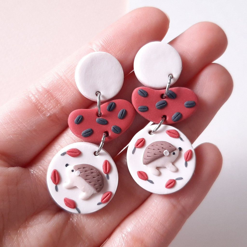 Cute animal clay earrings
