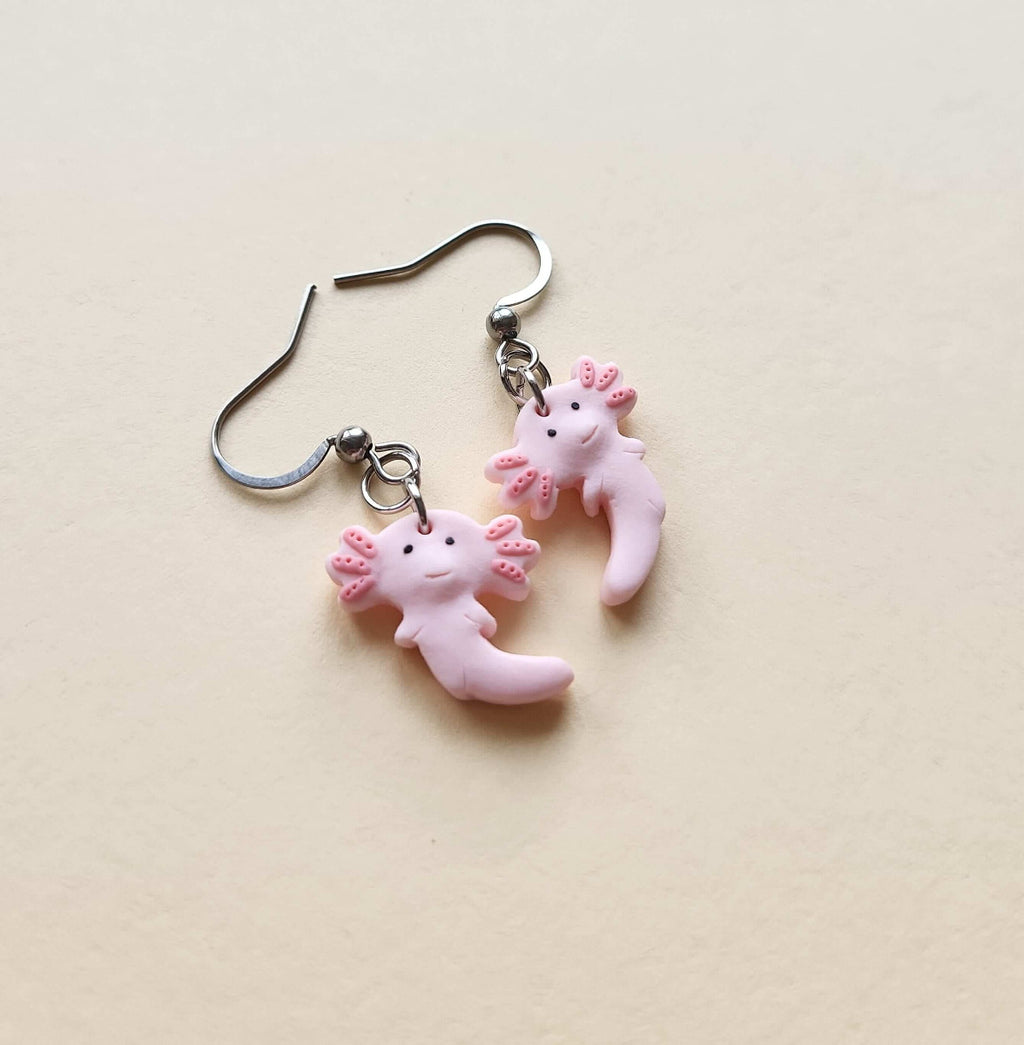 Handmade axolotl jewelry 