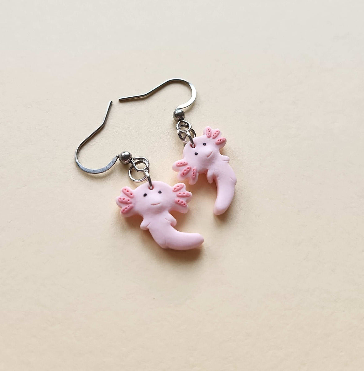 Handmade axolotl jewelry 