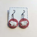 Cute handmade pig polymer clay earrings