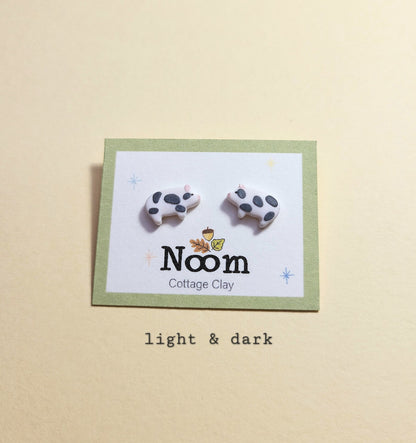 Cute tiny pig stud earrings for women and girls