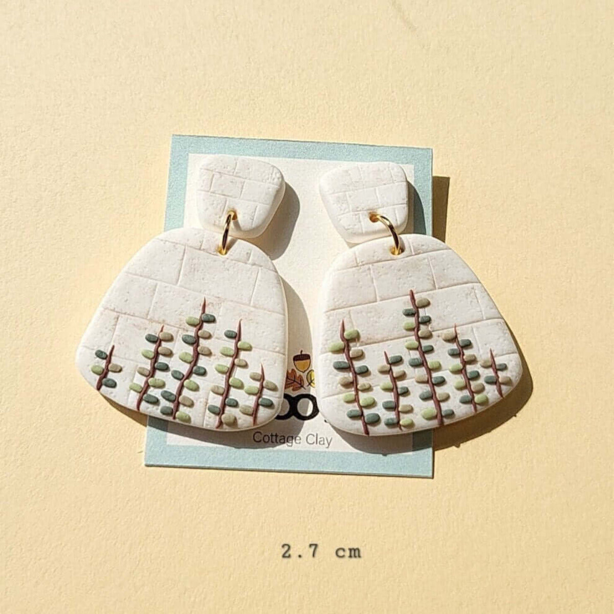 cute polymer clay plant earrings
