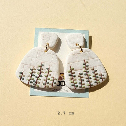 cute polymer clay plant earrings