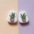 Aloe Vera stud earrings