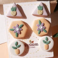cute plant stud earrings