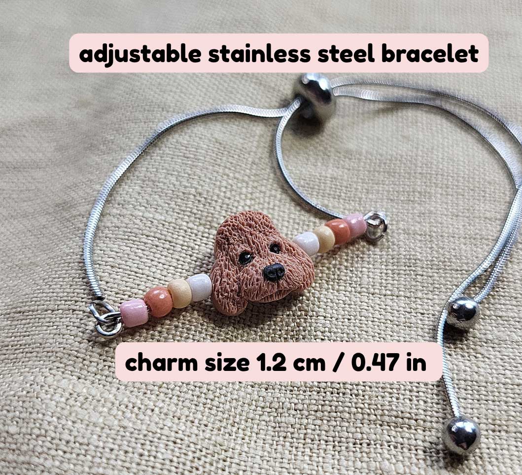 Cute handmade Poodle bracelet - Rankų darbo apyrankė su pudeliu