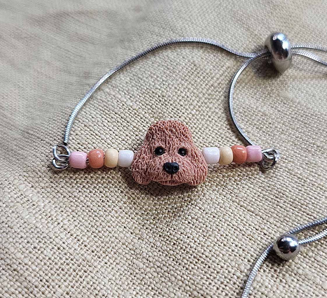 Cute handmade Poodle bracelet - Rankų darbo apyrankė su pudeliu