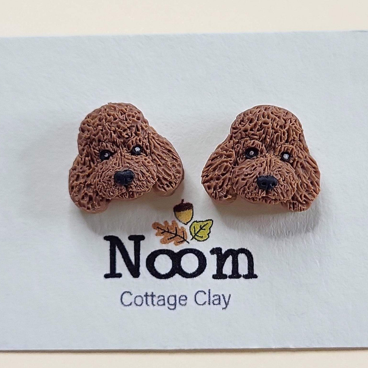 Handmade Poodle dog stud earrings, polymer clay dog jewelry gift – Rankų darbo smeigiami auskarai su pudeliu