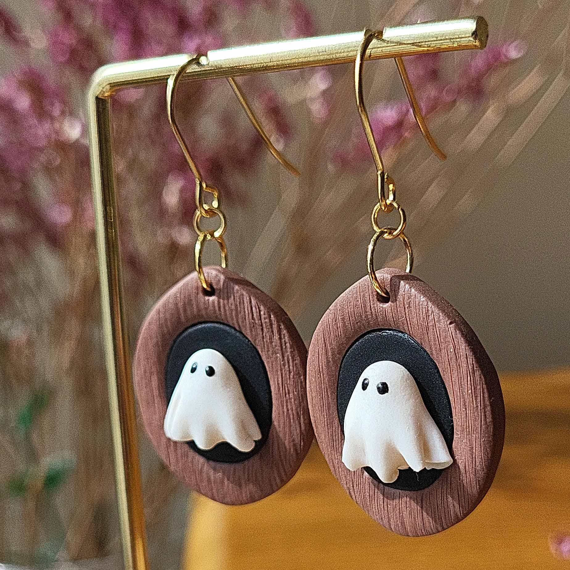 Spooky cute ghost earrings dangle
