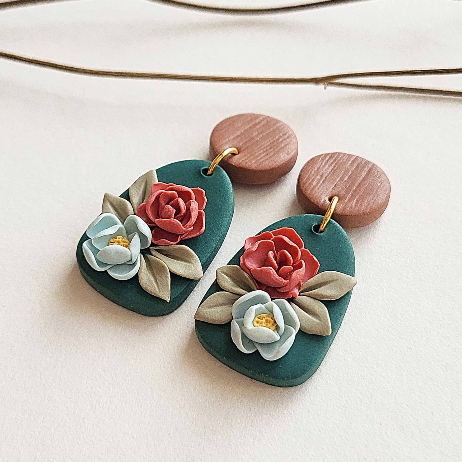 Flower earrings | Polymer Clay Jewelry