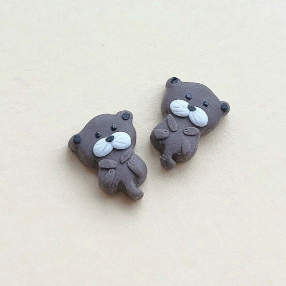 Cute otter stud earrings 