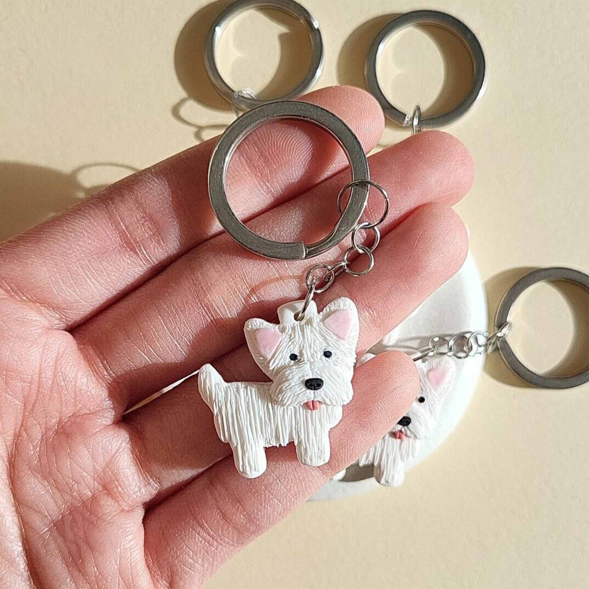 Westie Dog Keychain