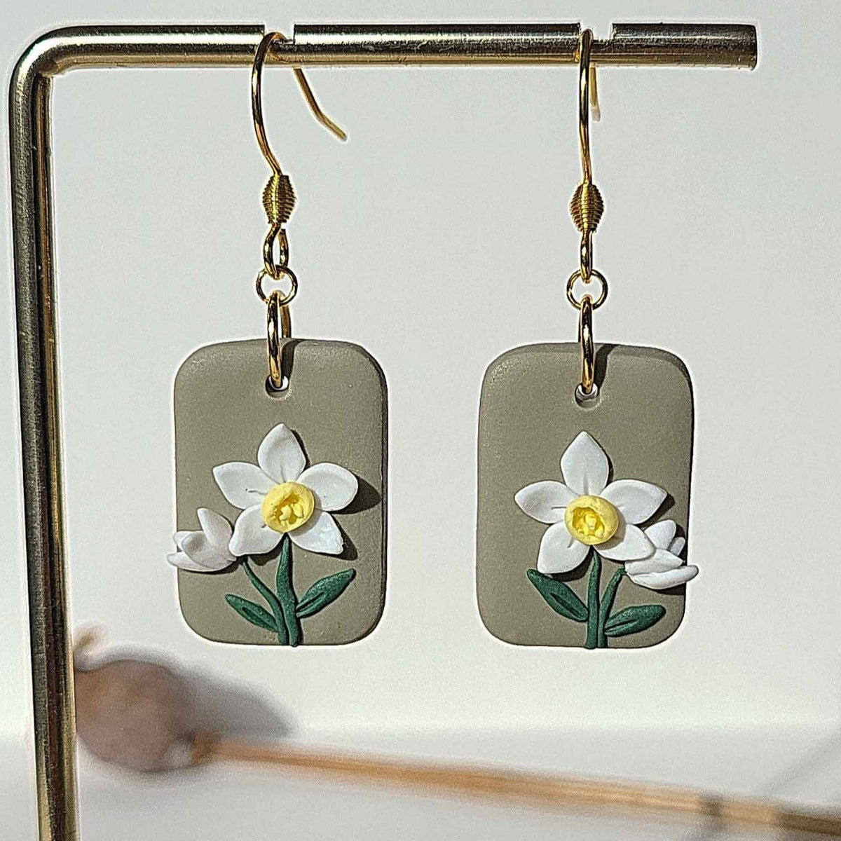 Daffodil earrings handmade