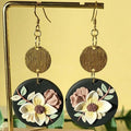Dangle drop boho flower earrings