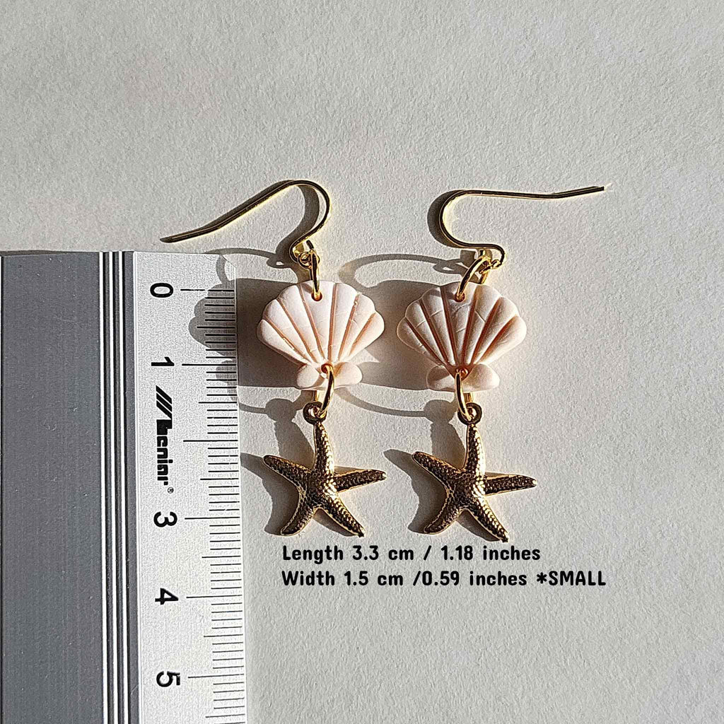 Cute shell earrings dangle starfish