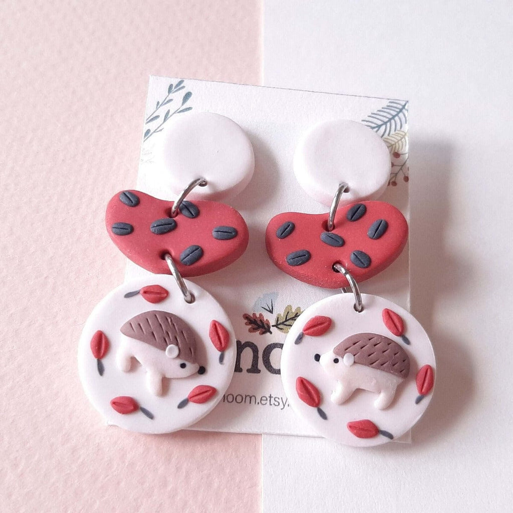 Cute hedgehog earrings