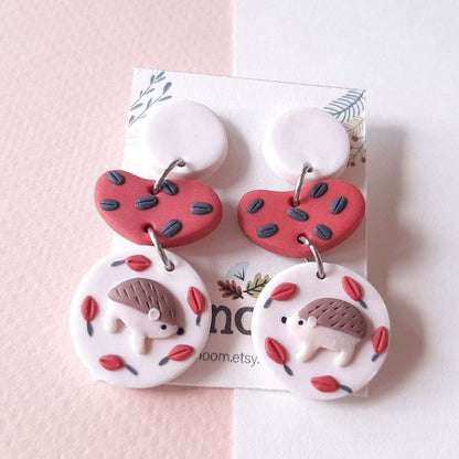 Cute hedgehog earrings