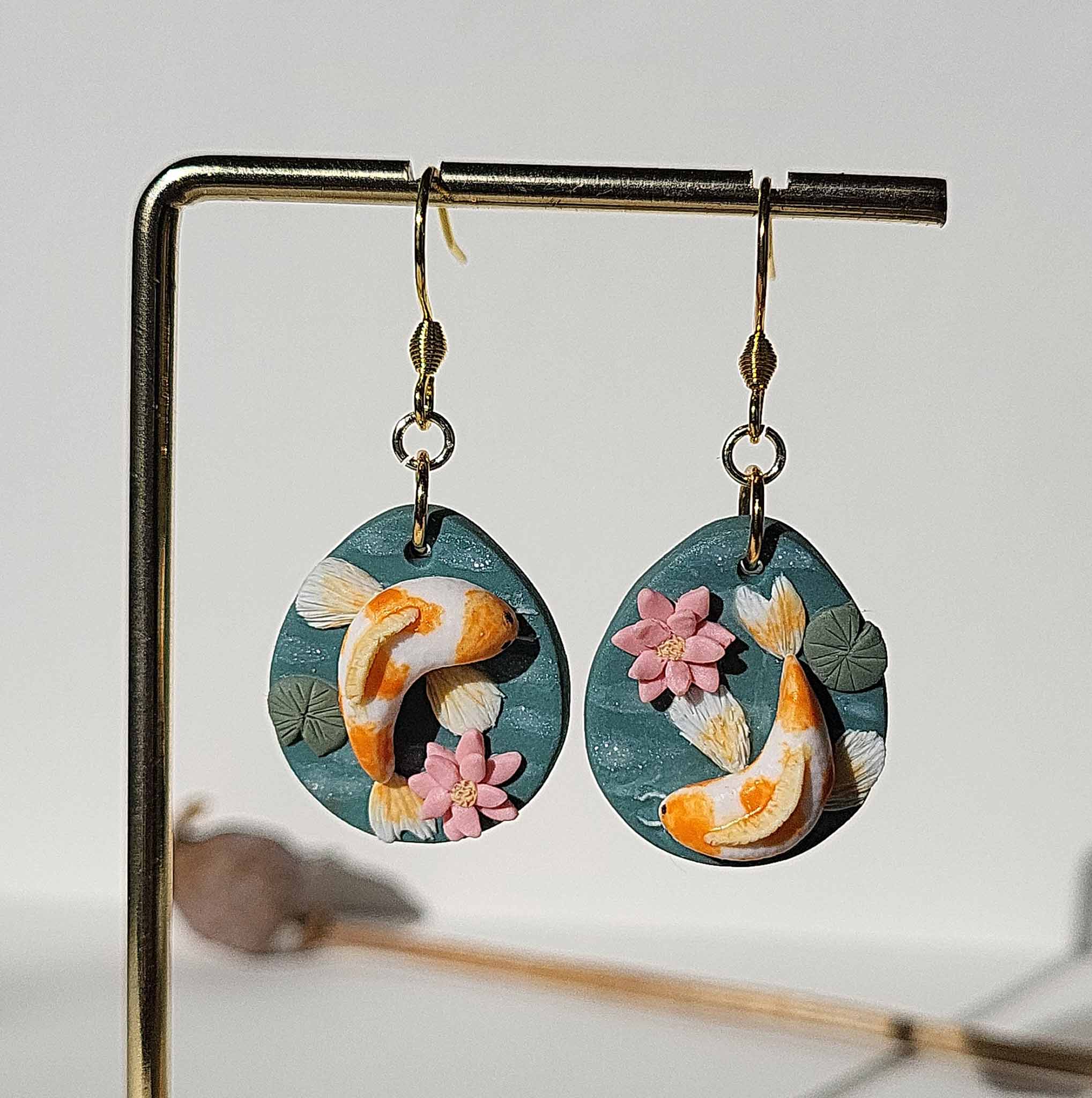 Dangle Koi fish jewelry 