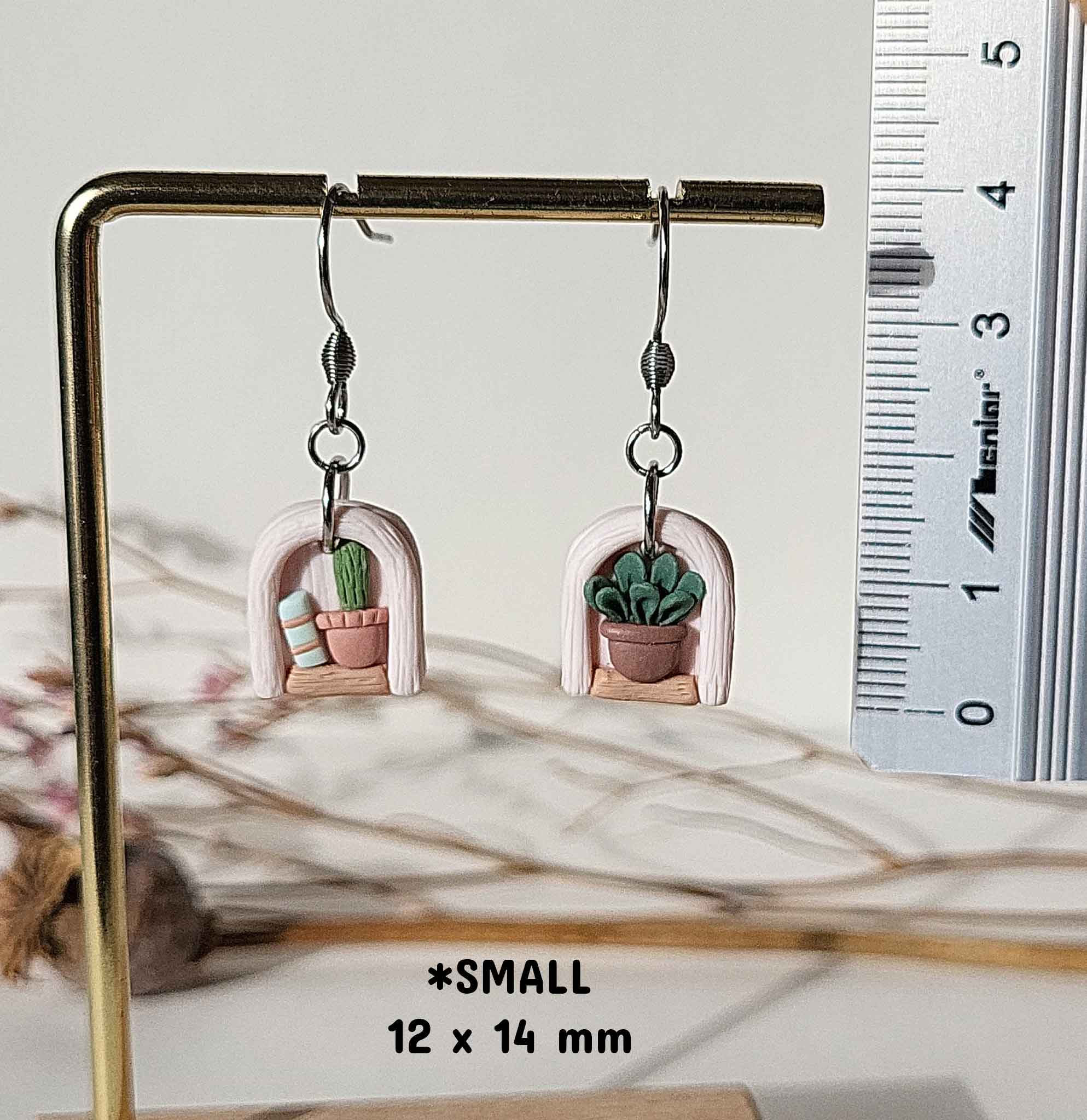 Cute small book earrings