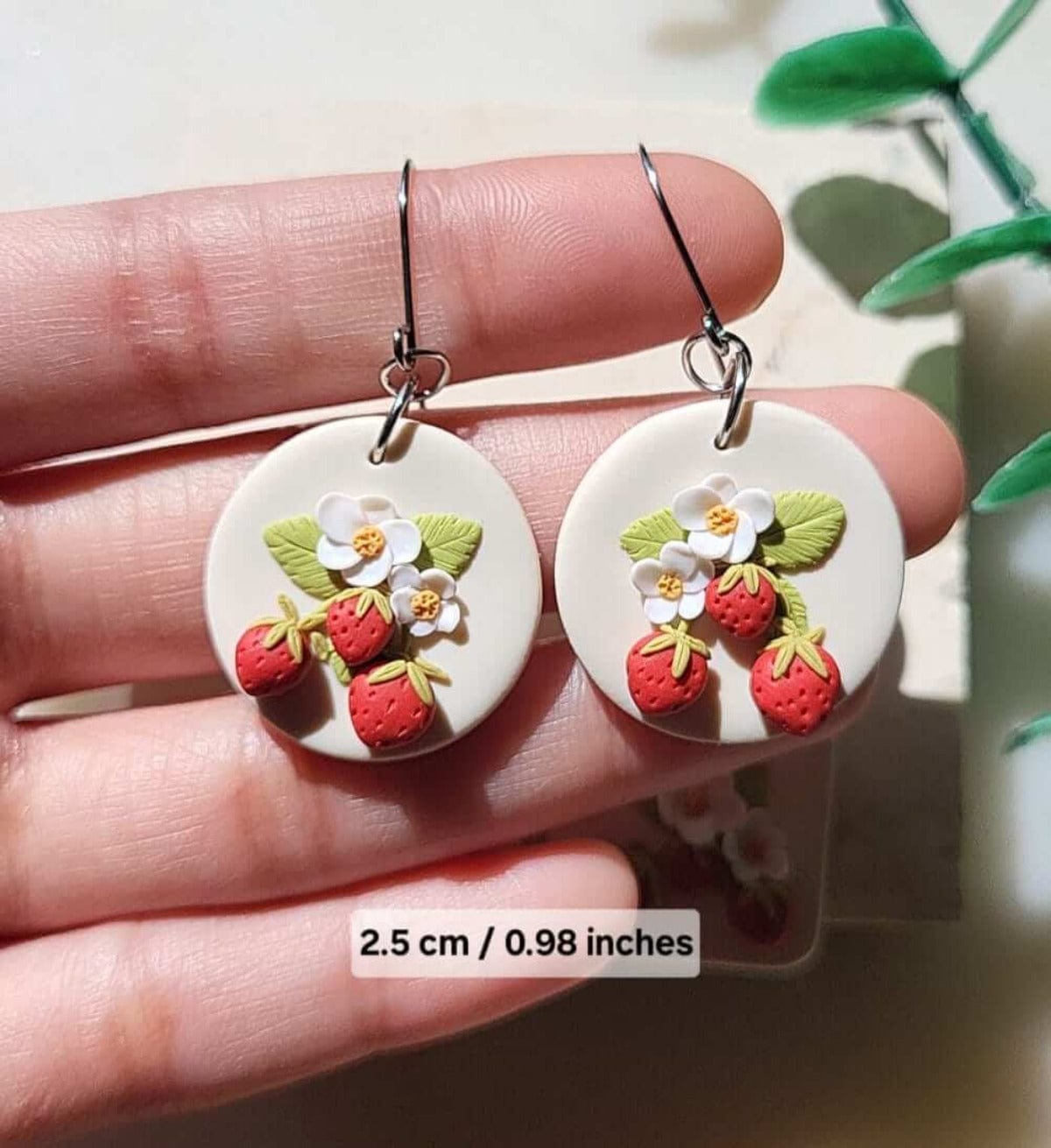 Wild strawberry earrings