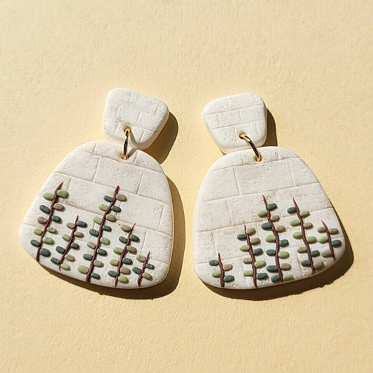 Fern leaf earrings