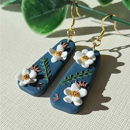 Boho flower earrings dangle