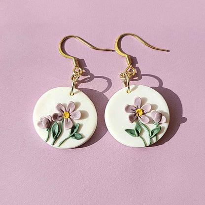 Cute floral earrings for women