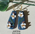 Flower clay earrings handmade