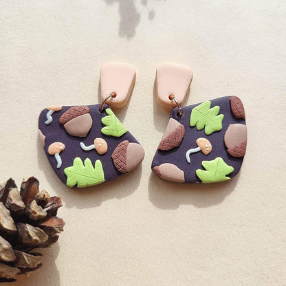 Cute forest earrings