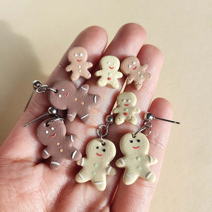 Gingerbread stud earrings