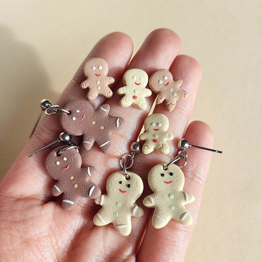 Gingerbread stud earrings