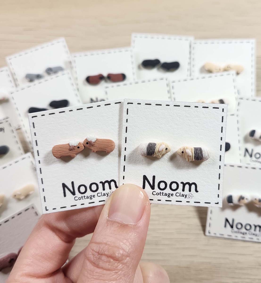 Tiny Guinea Pig Stud Earrings - Cute Guinea Pig Gifts