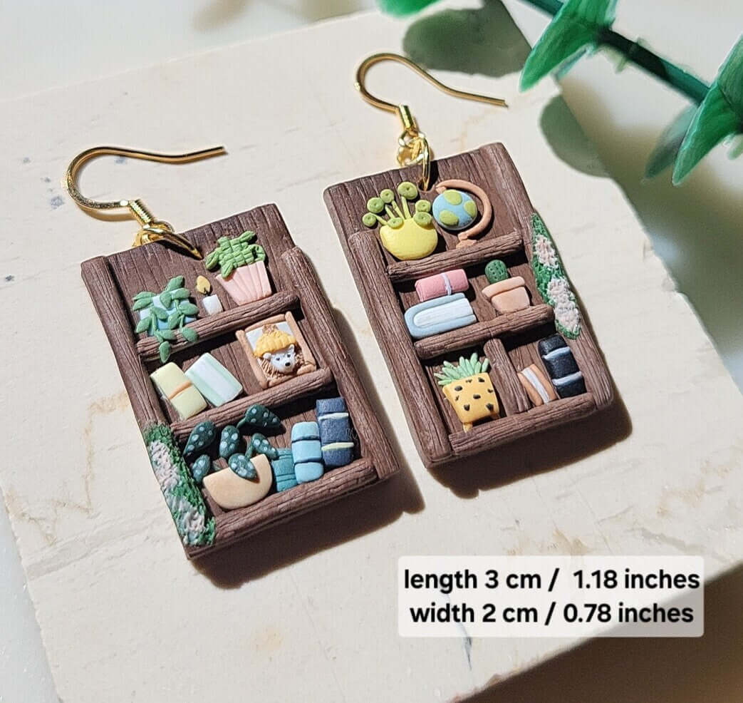 plant shelf earrings