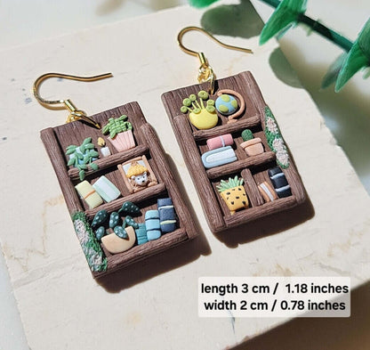 plant shelf earrings