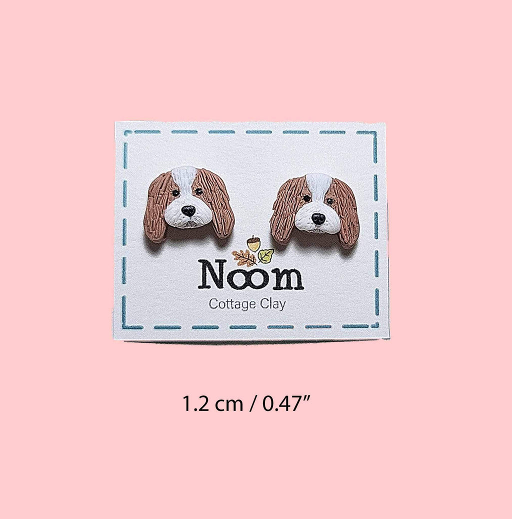 Brown Cavalier King Charles Spaniel earrings