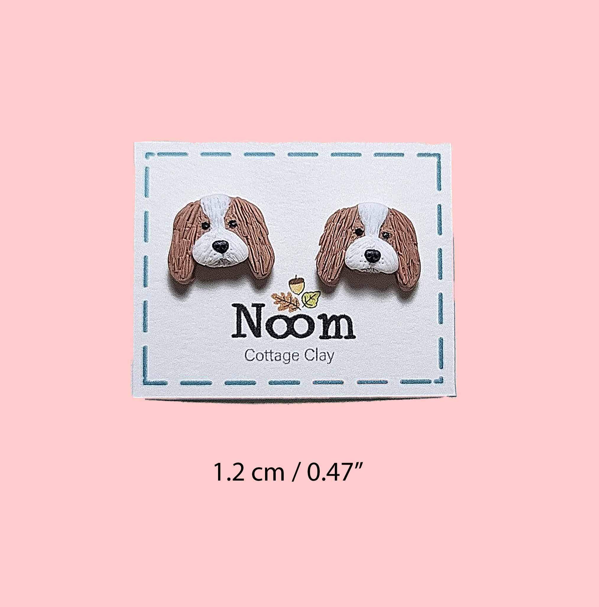 Brown Cavalier King Charles Spaniel earrings