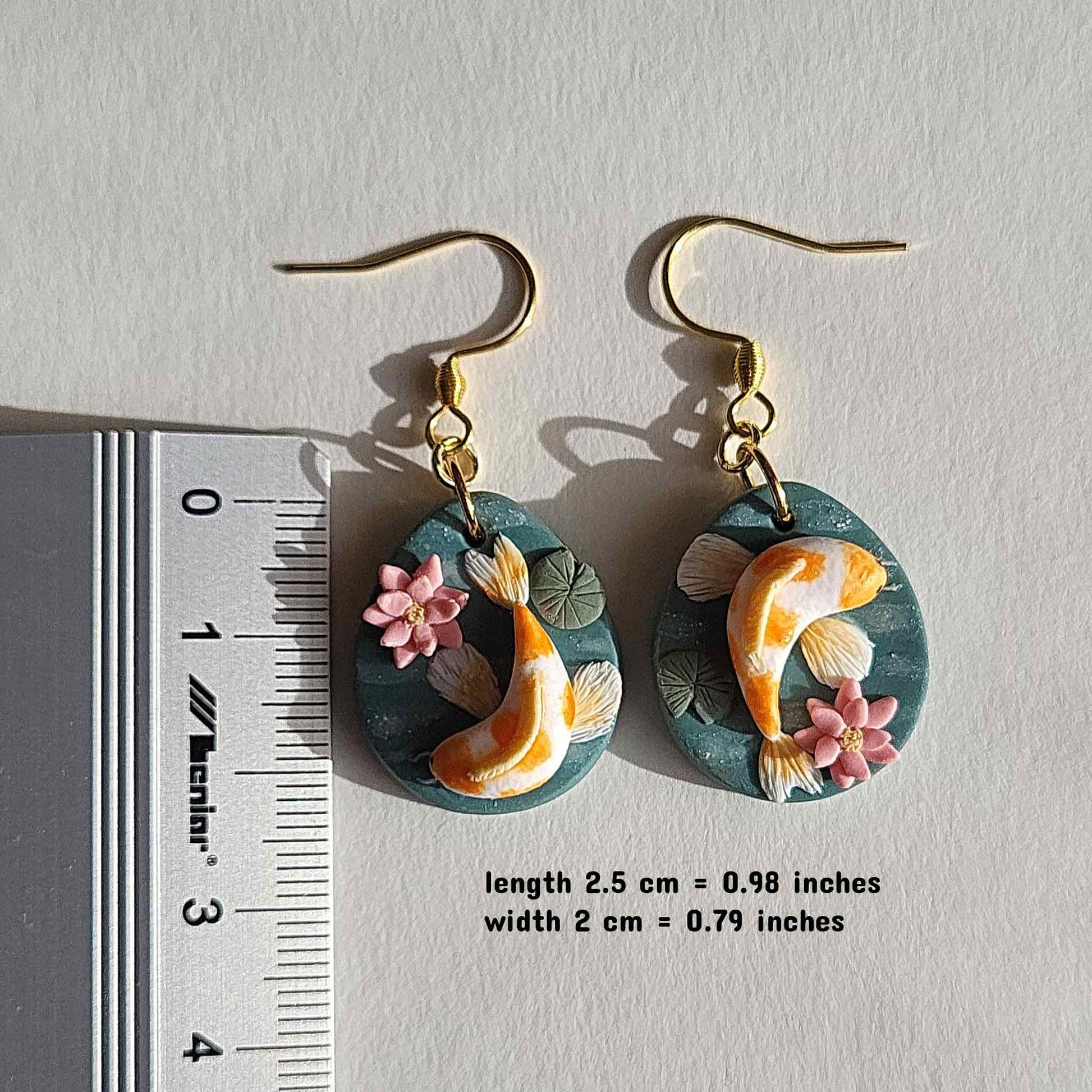 Handmade fish earrings