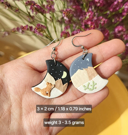 Cottagecore animal earrings