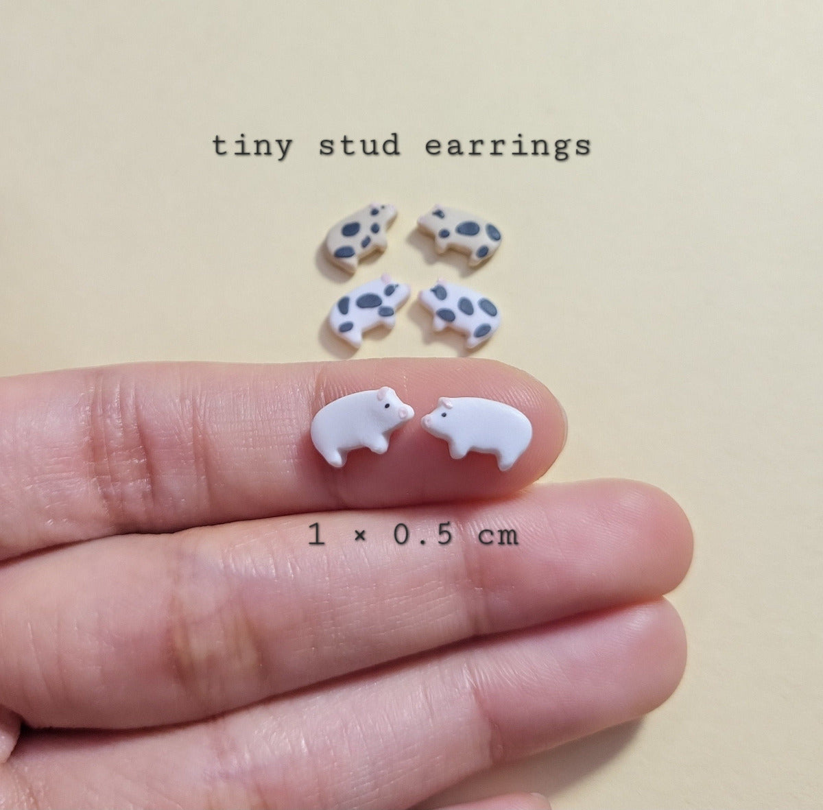 Unique pig earrings