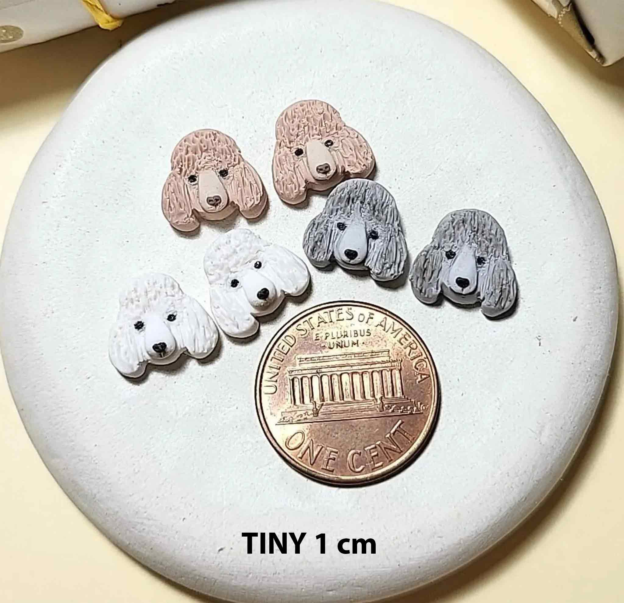 Handmade Poodle gifts for dog lovers. Small Poodle stud earrings for women.