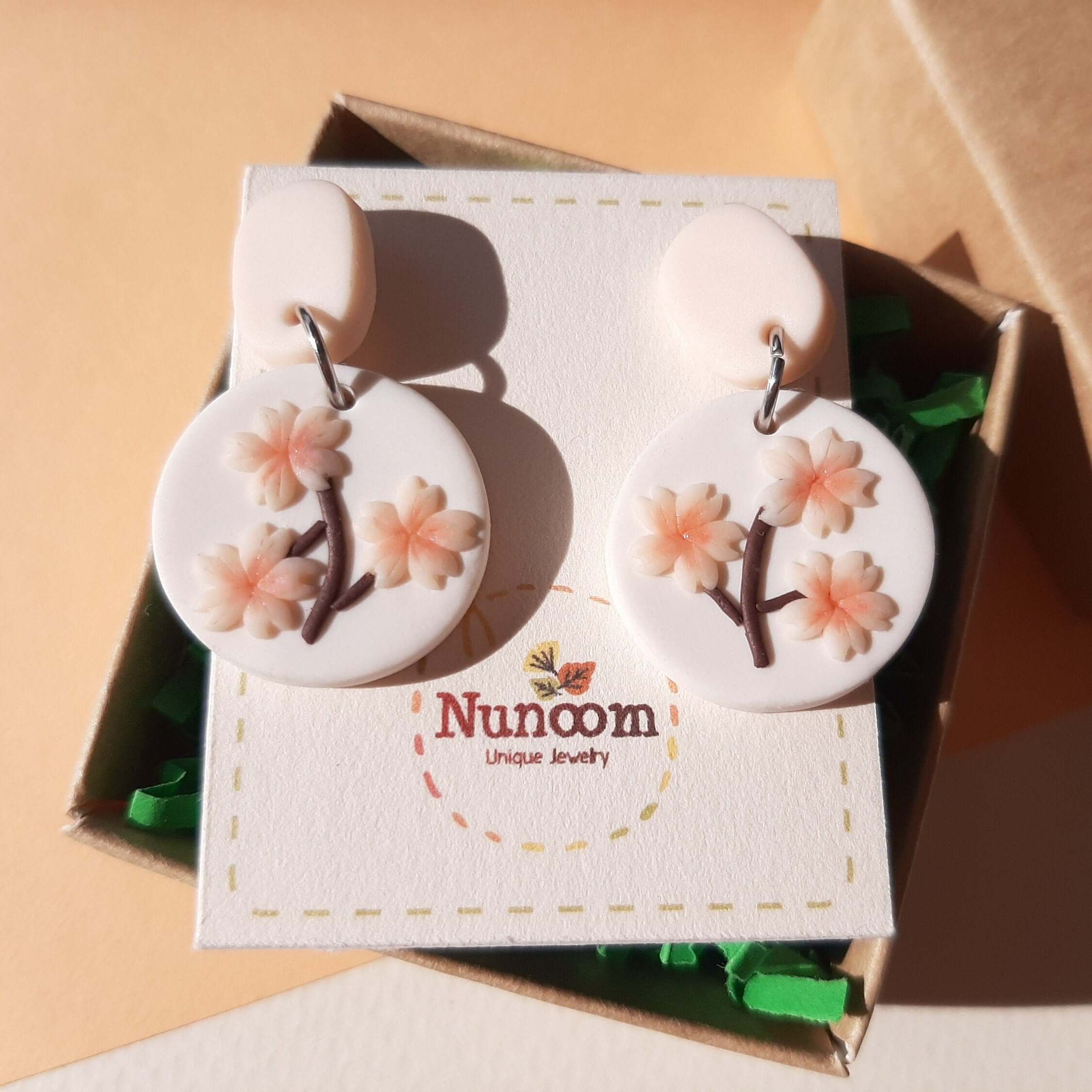 Spring floral earrings handmade