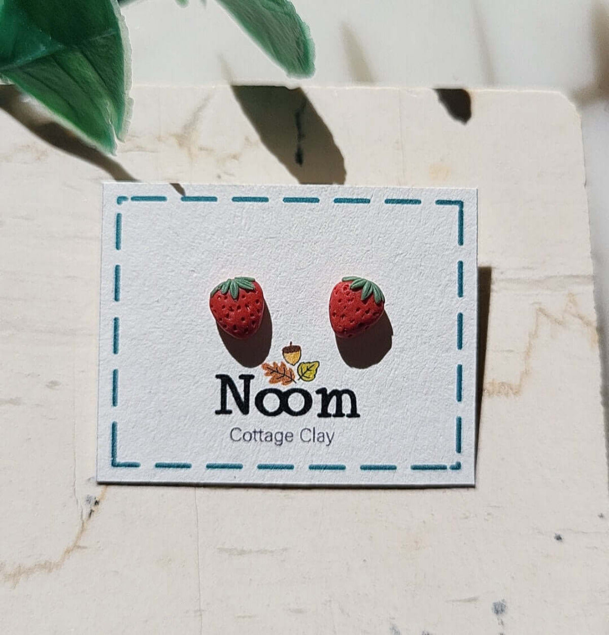 Miniature strawberry earrings
