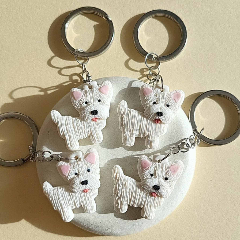 Cute Westie keychain