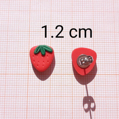 Niedliche Erdbeer-Ohrringe | Schmuck aus Polymer Clay