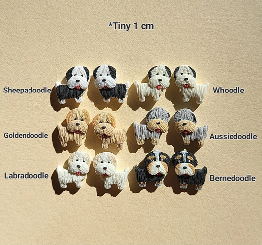 cute Doodle dog stud earrings